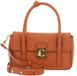 Coccinelle Leren schoudertas handtas C-Me Lock Mini Bag Grained Leather Crab Lichtbruin