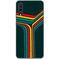 Samsung Galaxy A70 Retro lines bedrukt siliconen hoesje
