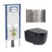 QeramiQ Dely Swirl Toiletset - Noir mat