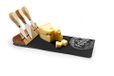 Omvang Excelsa Fine Quality snijplank van leisteen met 3 kaaspunten, 30 x 15 cm