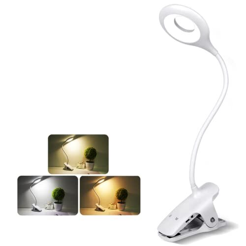 Semlos Led-leeslamp, Leeslamp, Boekenklem, Klemlamp, Oplaadbaar, 3 W ...