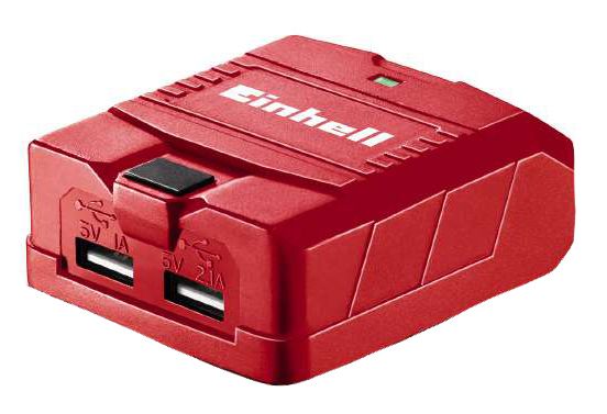 Einhell 4514120 - USB Powerbank - 2x USB - Zwart/Rood