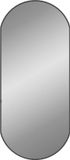 vidaXL Wandspiegel 80x35 cm ovaal zwart
