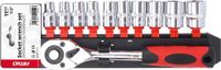 AMiO Metric Ratelsleutel en Dopsleutel Reparatie Gereedschapset 11-delig (1/2 10-24 mm)