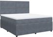 vidaXL Boxspringbed met matras, donkergrijs, 180x200 cm, fluweel