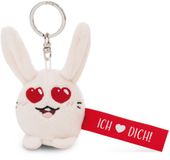 NICI Sleutelhanger konijn "I heart you!" rood 5cm