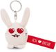 NICI Sleutelhanger konijn "I heart you!" rood 5cm