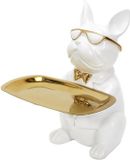 La Chaise Longue Bulldog Butler Beeld - wit rechthoekige schaal