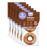 Record - Premium hondensnack collageen + rundsmaak donuts met hoge eiwitwaarde collageenrijke honden kauwsnack zonder kleurstoffen 6 zakjes à 100 g