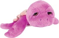 Suki Gifts pluche zeeschildpad Jules knuffeldier - cute eyes - paars - 14 cm