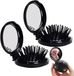 Allecto Plus - Set van 2 brosses de voyage pliantes avec miroir