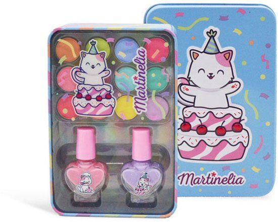 LIRAGRAM Martinelia Yummy - Kleurenset Oogschaduw en Nagellakken voor Kinderen - Meisjes - Blauw, Multi, Roze, Wit