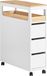 SoBuy porte-rouleau de papier toilette, armoire de toilette, meuble de salle de bain, petite armoire de rangement, étagère étroite avec 1 plateau amovible