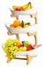 Solidchoice - Porte-fruits et gâteaux à trois niveaux avec support en bois