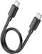 Hoco X96 60W Fast Charge PD USB-C naar USB-C Laadkabel 0.25M Zwart