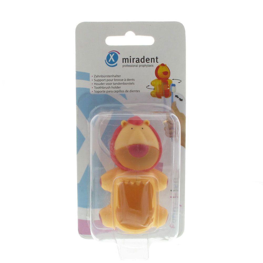 Miradent Funny Animals Leeuw Houder Tandenborstel 1 st