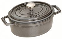 Staub Cocotte ovale Fonte grafietgrijs 15 cm