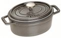 Staub Cocotte ovale Fonte grafietgrijs 15 cm