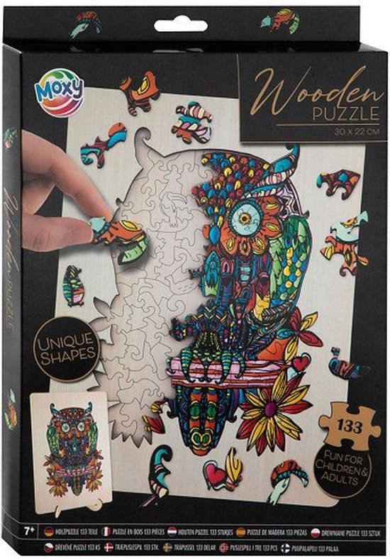 Houten Legpuzzel Uil - 133 Stukjes - 7+ jaar - Unisex