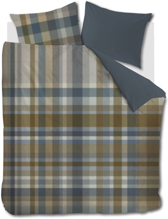 Beddinghouse Glynn dekbedovertrek Lits-Jumeaux 240 x 200/220 cm Blauw