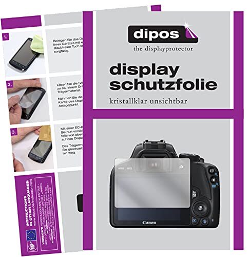 dipos I Beschermfolie compatibel met Canon EOS 250D schermfolie, helder
