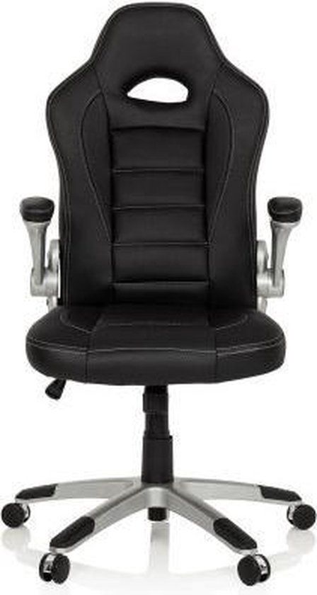 HJH OFFICE Gamestoel - Zwart - Kunstleer - Met Armleuning - Ergonomisch