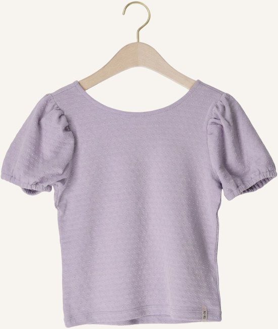 Nono Kiamo Dotted Jersey Top Meisjes - Shirt - Lila - Maat 122/128