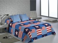 Hosteline Sprei USA Blauw Bed van 150 (3 Onderdelen)