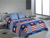 Hosteline Sprei USA Blauw Bed van 150 (3 Onderdelen)