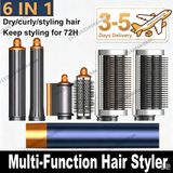 SenCiciMen 6-in-1 Air Styler Haardroger & Borstel met Automatische Krulfunctie (L/R) Snel Droogende Anti-Klit Volume Haarstyler Set Cadeau