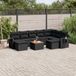 Maison Exclusive - Ensemble de jardin pour le jardin, composé de 10 pièces avec coussins, en polyrotin noir