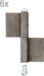 Alberts 858247 constructietape | type KO4 | staal | hoogte 160 mm | diameter Ø16 mm | Set van 6