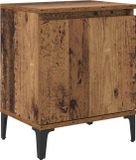 vidaXL Nachtkastje Oudhout 40 x 30 x 50 cm Bewerkt hout