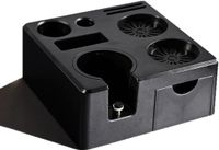 BeltAvenue Universele koffiestation (51-58 mm), antidérapant, support pour tamper, réglable, noir