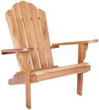 vidaXL Adirondack Tuinstoel Naturel Massief Teakhout