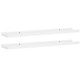 VidaXL Fotoplanken 2 st 80x9x3 cm MDF wit