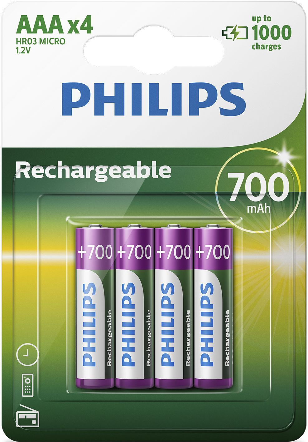 Philips Rechargeables Batterij R03B4A70/10