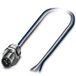 Phoenix Contact 1424140 M12 Male Connector, IP67, RoHS, 0.5m