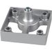 Gedotec VIGANO pied de meuble en métal, 60 x 60 mm, argent mat (RAL 9006)