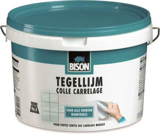 Bison Tegellijm Emmer 4 kg - Voor Wandtegels - Vochtbestendig - 8710439018560
