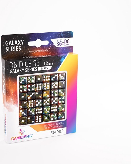 GameGenic D6 Dice Set - Galaxy Series Mars (36 stuks)