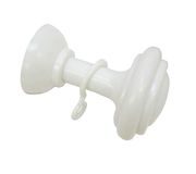 GARDINIA knijphouder, incl. 2 haken, lengte: 8 cm, kunststof, wit