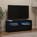 Maison Exclusive - Meuble TV LED, bois composite, couleur noire
