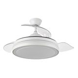 Eden pulse Witte ventilator, 72 W, 6120 lm, 3 vleugels, 3 temperaturen, 32/47 x 50/110 cm