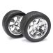 Absima pneus de route sur jantes 6 rayons pour 1/8 truggy/truck - Chrome