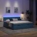 Maison Exclusive - Cadre de lit ottoman avec matelas bleu foncé, 160x200 cm, velours