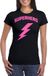 Bellatio Decorations Verkleed T-shirt voor dames - Superheld - Zwart/Roze - Maat M