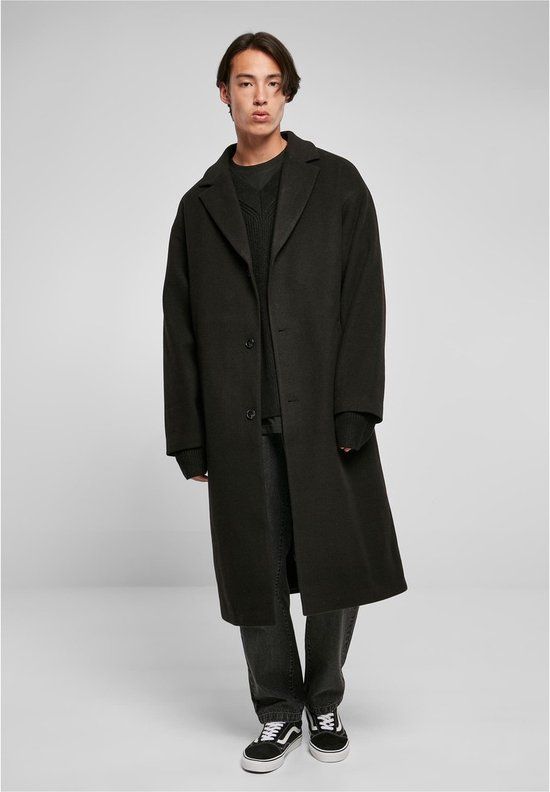 Urban Classics Long Heren Lange jassen - zwart - XL