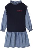 Vertbaudet 2-in-1 jurk voor meisjes marineblauw