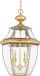 Quoizel LED Buiten Hanglamp Newbury | 2X E14 Max 60W | Dimbaar | Lacquered Polished Brass